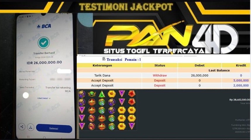 JACKPOT SLOT Gates of Olympus Rp26,000,000 - LUNAS